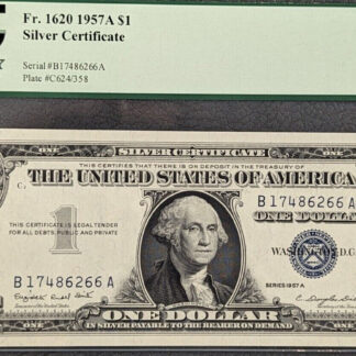 PCGS 69 PPQ FINEST KNOWN B-A block 1957A $1 Silver Certificate