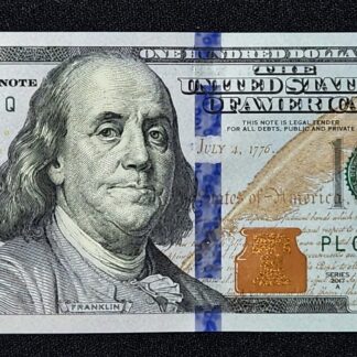 FANCY 7 of Kind # 07777777 near solid serial number $100 GEM UNCIRCULATED